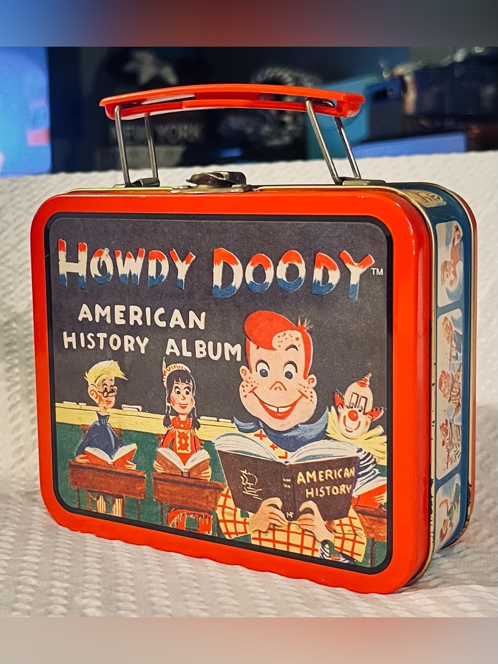 Vintage 1998 Howdy Doody American History Album Metal Lunch Box Tin NBC